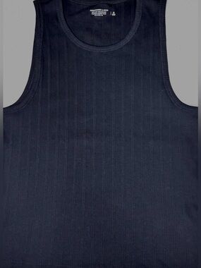Abercrombie Soft AF Ribbed Tank Men’s M Black Relaxed Fit Sleeveless Top